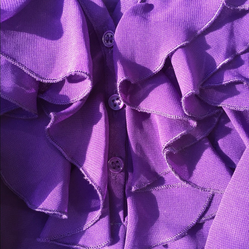H&M Purple Ruffle Blouse - Picture 3 of 4